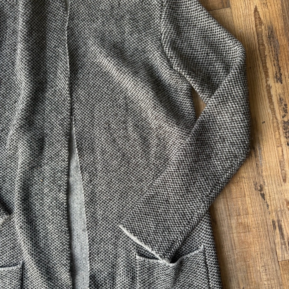 Daytrip Womens Grey/Black Marled Hooded Acrylic Cardigan Sweater Size Small - Picture 2 of 7